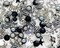 Black & Silver Charm Assortment, 20 pieces, Goth or Creepy Charm Mix, Adorabilities